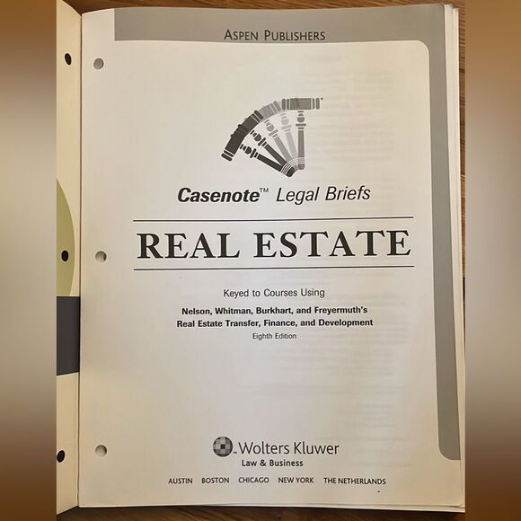 Casenote Legal Briefs Real Estate Tranfer Finance & Development 8th Edition - Picture 6 of 6